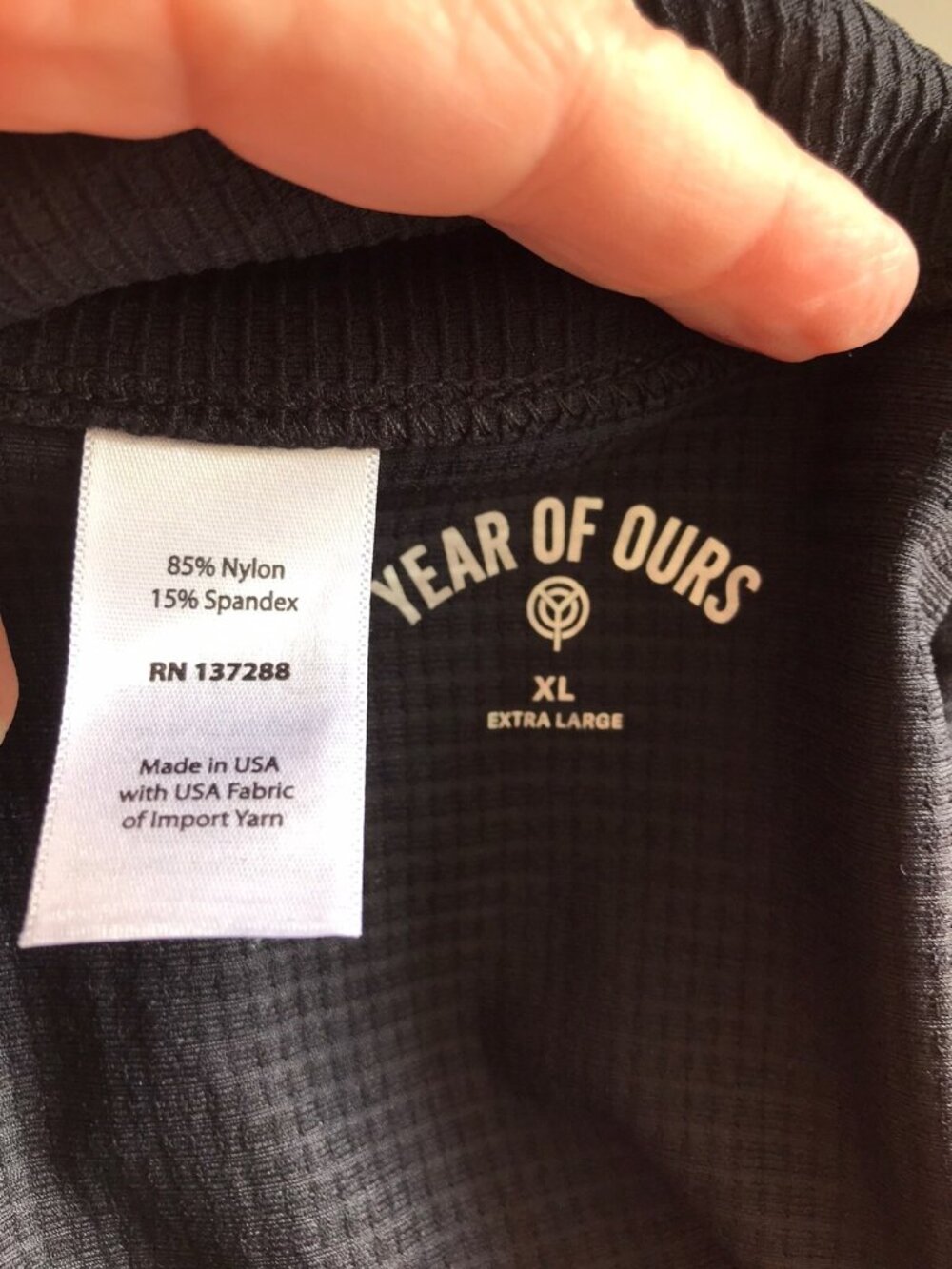 Year of Ours Long Sleeve Waffle Ski One Piece Romper Jumpsuit Black XL Thermal - Picture 6 of 6